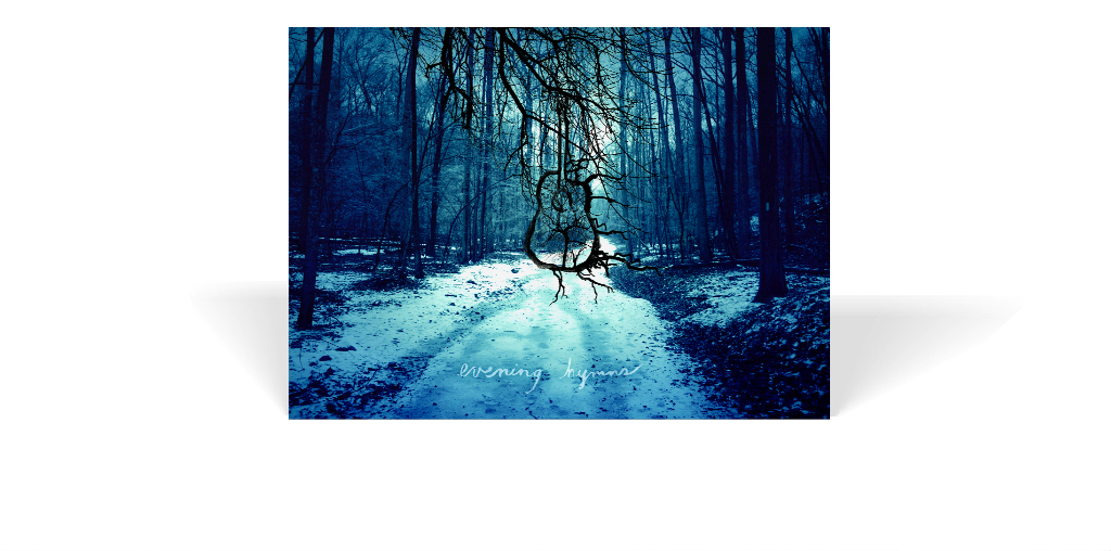 Postkarten-Entwurf für die Kanadische Band Evening Hymns