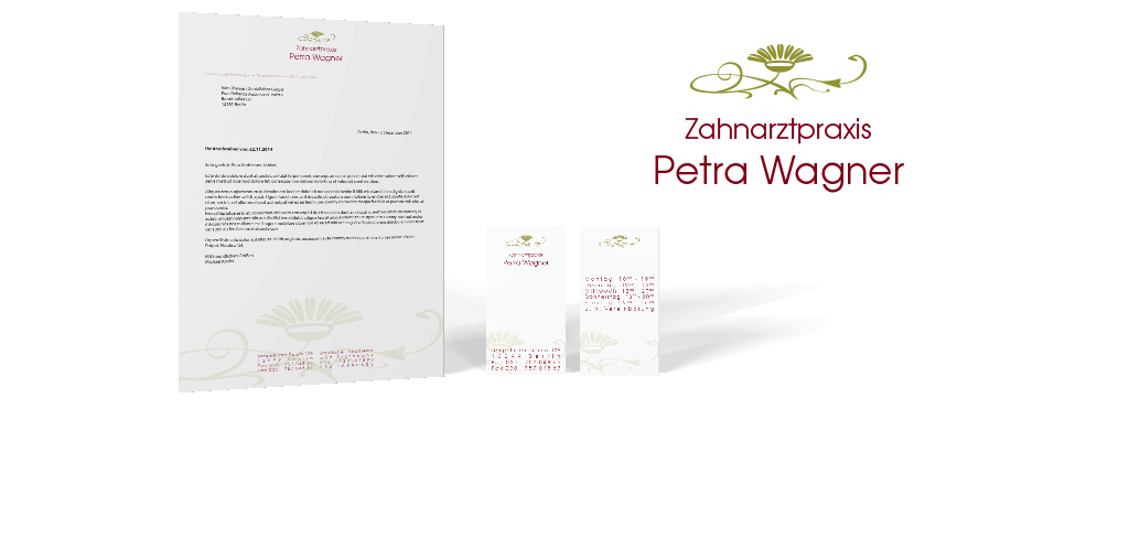 Corporate Design für die Zahnarztpraxis Petra Wagner