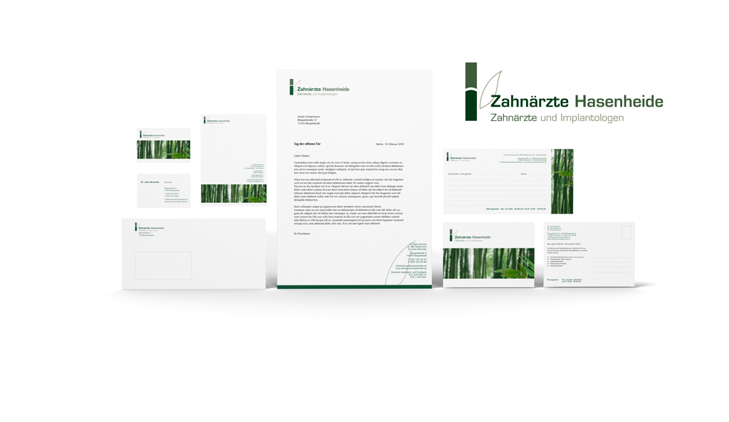 Corporate Design für die Zahnarztpraxis Hasenheide